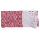Red/white premium fouta towel