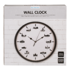 Reloj de pared, Skylines, 30 x 30 x 3,8 cm,