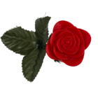 Rosa rossa artificiale con LED cambiacolore (pile,