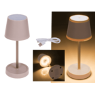 Rose colored table lamp with LED,