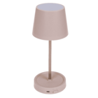 Rose colored table lamp with LED,