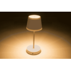 Rose colored table lamp with LED,