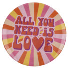 Round shaped pocket mirror, Love,