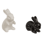 Salt & pepper shaker, rabbits, 11 x 4.5 x 8 cm,