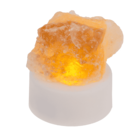 Salt crystal with LED tea light, 4 x 2 cm,