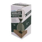 Sandglass, with green colored magnetic sand,