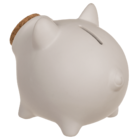 Saving bank, pig with corc closing nose,