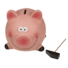 Savings bank, Pig with hammer,