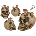 Savings bank with lock,Skull with mushroom growth,