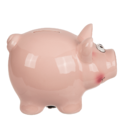 Savings box with lock, Pig,