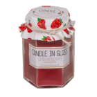 Scented candle in jar glass (strawberry,