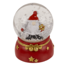 Schneekugel, Wichtel, auf Sockel,4,5 x 4,5 x 6 cm,