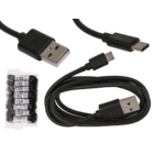 Schwarzes USB-Kabel, Typ Micro, L: ca. 1 m,