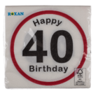 Serviettes en papier, Happy Birthday - 40,