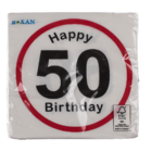Serviettes en papier, Happy Birthday - 50,