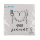 Serviettes en papier, Mit Liebe gekocht,