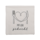 Serviettes en papier, Mit Liebe gekocht,