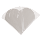 Serviettes en papier blanc en forme de coeur,