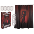 Shower curtain, singer silhouette, 180 x 180 cm,