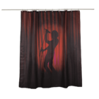 Shower curtain, singer silhouette, 180 x 180 cm,