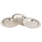 Silver colored stainless steel jewelry plate,