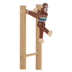 Singe qui se balance en bois, 7x2