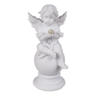 Sitting Polyresin Angel with Crystal Deco on