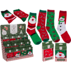 Socken mit Weihnachtsmotiven, Einheitsgröße,