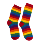 Socks, Rainbow, one size, 80% cotton,