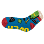 Socks, with ABS sole, Game Over, one size,