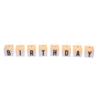 Square candles with letter, Happy 50 Birthday,