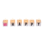 Square candles with letters, Happy 60 Birthday,
