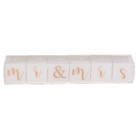 Square candles with letters, Mr. & Mrs.,