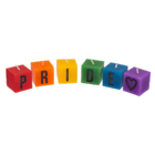 Square candles with letters, Pride, ca. 3 x 3 cm,