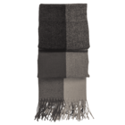 Square patterned scarf with frings, 65 x 180 cm