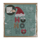 Square shape gift card, puzzle, X-Mas,