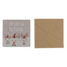 Square shape gift card, puzzle, X-Mas,