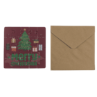 Square shape gift card, puzzle, X-Mas,