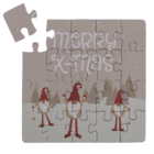 Square shape gift card, puzzle, X-Mas,