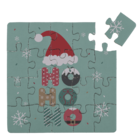 Square shape gift card, puzzle, X-Mas,