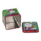 Square tin box, Chrismtas,