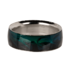 Stainless steel mood ring, Waves,