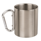 Stainless steel mug with carabiner, Travel,
