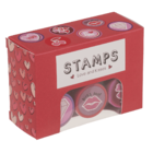 Stamps, Hearts and Kisses, 2,5 cm.