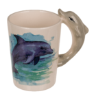 Stoneware mug,Dolphin,11 x 8,5 cm,300 ml