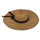 Straw Hat, Natural Chic, with ribbon,