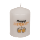 Stumpenkerze, Happy Biersday,