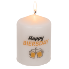 Stumpenkerze, Happy Biersday,