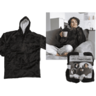 Sudadera con capucha XXL negra, talla única