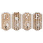 Tabla para colgar las llaves de madera, LOVE,